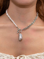 Soldered baroque pearl