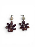 Shadow orchid earrings