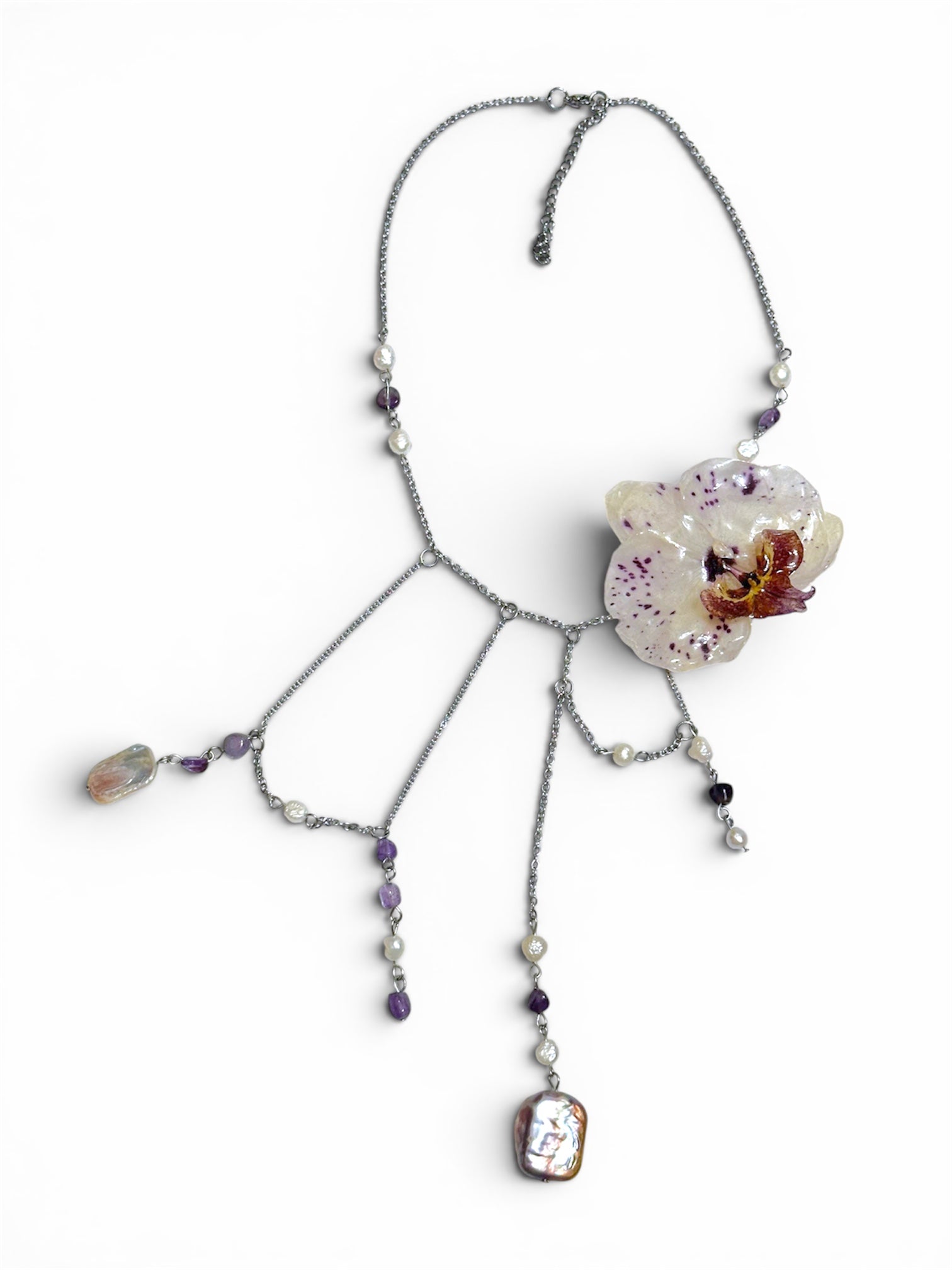 Cosmic orchid necklace
