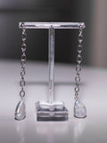Grey chain earrings