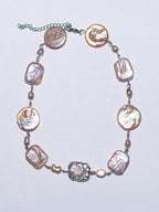 Pink baroque pearl necklace