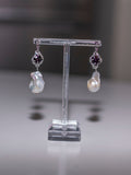 Purple crystal earrings