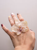 Yellow orchid ring